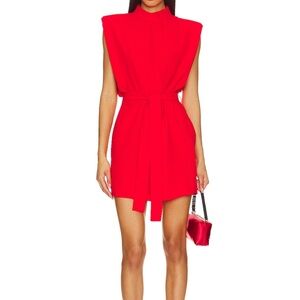 Amanda Uprichard Vibrant Red Mini Dress